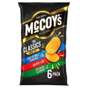 McCoy's The Classics Variety Pack Ridge Cut Crisps 27g