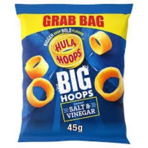 Hula Hoops Big Hoops Salt & Vinegar Crisps 45g