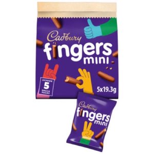 Cadbury Mini Fingers Biscuits Bag 5 pack 96.5g