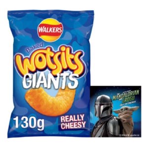 Walkers Wotsits Giants Really Cheesy Snacks Crisps PMP 1.35 60g