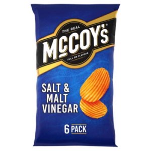 McCoy's Salt & Malt Vinegar Sharing Crisps PMP 1.35 65g