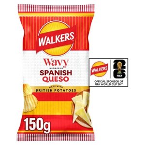 Walkers Wavy Spanish Queso 150g